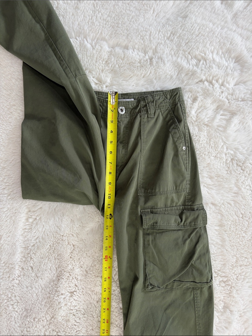 Bershka ,Size 2,Olive Green Cargo Pants - Classic Utility Style - Picture 12 of 17